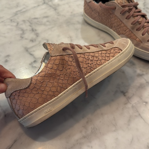 P448 Rose Snake Low John Sneakers 38 - Picture 2 of 5